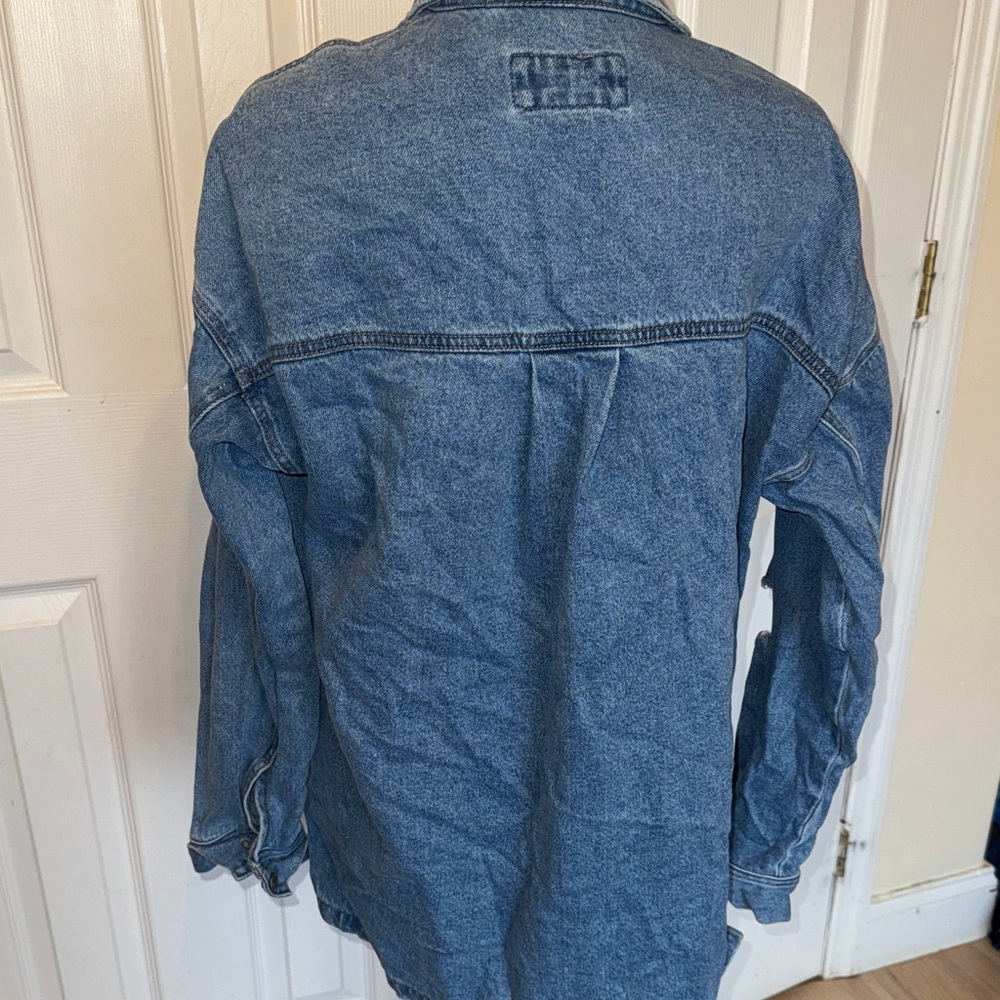Distressed Blue Denim Jacket - Picture 5 of 11